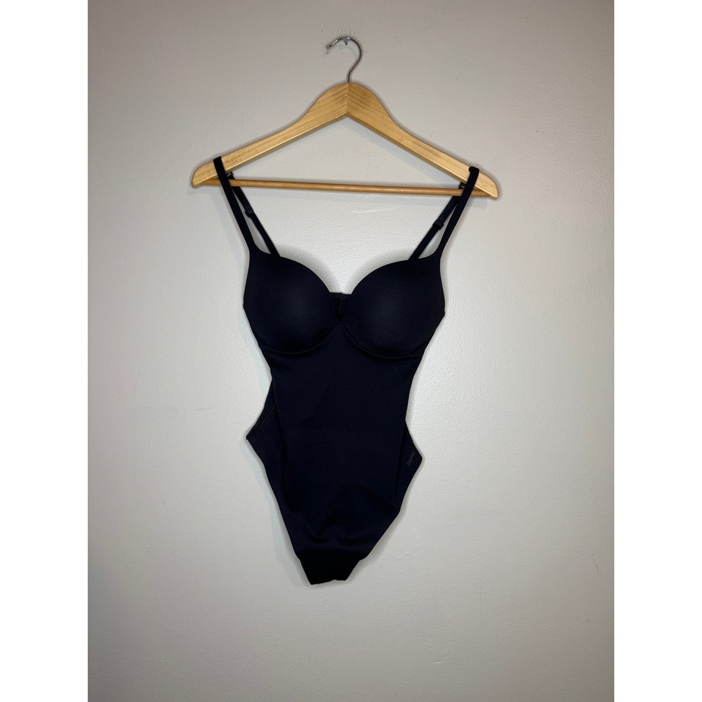 SKIMS Ultimate Body Thong Bodysuit Onyx Black SL-THG-8044W Womens XS NWT